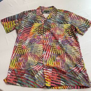 Inserch ICON Men’s Short Sleeve Retro Button Up Shirt Size Large